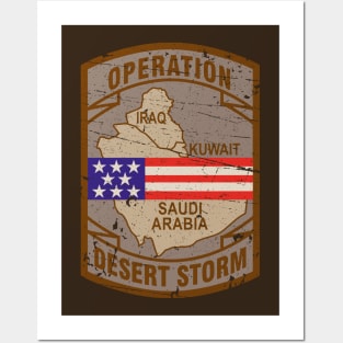 Desert Storm Vintage Badge Posters and Art